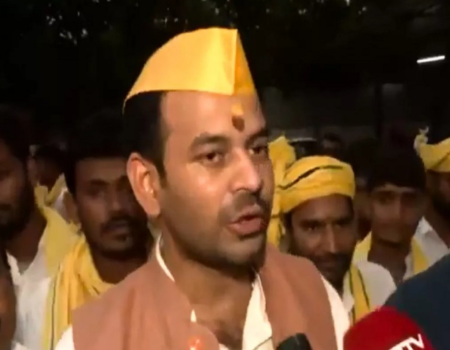 तेजप्रताप के काफिले पर हमला