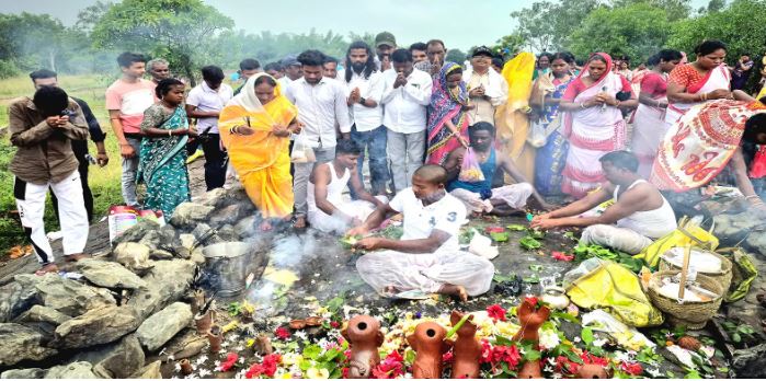 बारिश के लिए पहाड़ पूजा