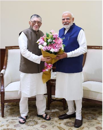 झारखंड के राज्यपाल संतोष गंगवार ने प्रधानमंत्री नरेंद्र मोदी से मुलाकात
